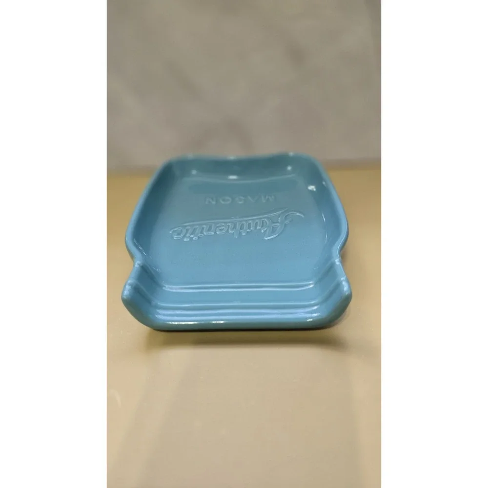 New Home Essentials Authentic Mason Ceramic Spoon Rest Aqua Blue